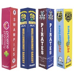 Custom Printed Square Rugby Post Pads 35cm - 100mm Cut Out