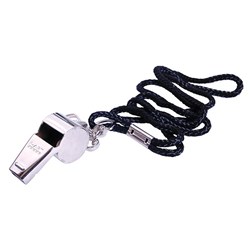 HART Nickel Plated Whistle with Lanyard