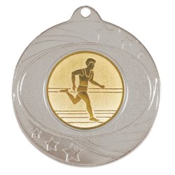 Solar Medal Silver Gold Insert - Track Male
