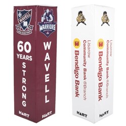 Custom Printed Square Rugby Post Pads 50cm - 150mm Cut Out