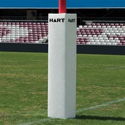 HART Square Rugby Post Pads - 35cm - 100mm Cut out  - White
