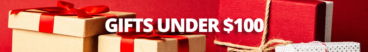 Red Background and Christmas Gifts Under $100