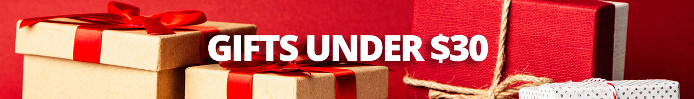 Red Background and Christmas Gifts Under $30