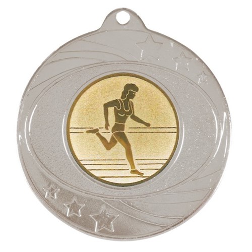 Solar Medal Silver Gold Insert - Track Female