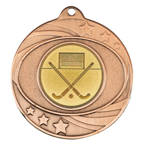 Solar Medal Bronze Gold Insert - Hockey