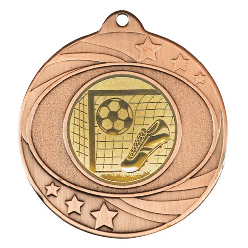 Solar Medal Bronze Gold Insert - Soccer