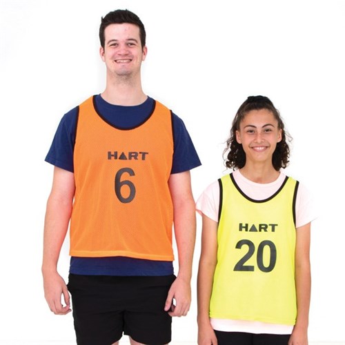 HART Numbered Training Vests Junior - Fluro Orange