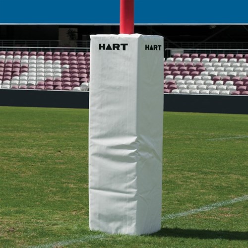 HART Square Rugby Post Pads - 50cm - Cutout 100mm White